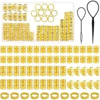 Zaewry Haarspange 72 Stück Dreadlocks Schmuck Haarspiralen Clips, Gewebter Haarschmuck, für Damen Herren