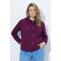 Ulla Popken Sweatjacke Sweatjacke Waffelstruktur Kapuze Biobaumwolle