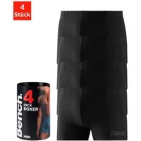 Bench. Boxer Boxershorts für Herren (Dose, 4-St) Unterhosen in der Dose mit kleinem Logodruck auf dem Bein