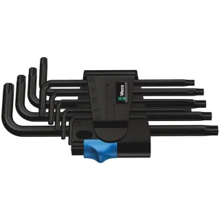Wera 967/9 TX HF 1 Winkelschlüsselsatz mit Haltefunktion, BlackLaser, 9-teilig - 05024244001