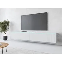 Home affaire Lowboard Vera, wahlweise mit oder ohne Beleuchtung, gefräste MDF Front mit 3D Effekt, stehend und hängend montierbar