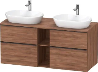 Duravit D-Neo Konsolenwaschtischunterbau wandhängend Nussbaum Matt 1400x550x664 mm - DE4970BBD790000 DE4970BBD790000