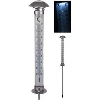 Spetebo Gartenthermometer XXL Solar Außenthermometer - 112 cm, Stück 1-tlg., Solar Thermometer, Solar betrieben