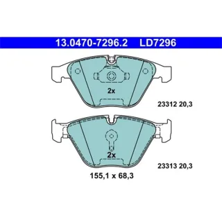ATE Bremsbel?ge vorne BMW 5er E60 6er E63