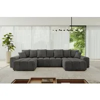ALTDECOR Wohnlandschaft ENIL-U, Couch mit Schlaffunktion, Wohnzimmer - Ecksofa, Corner Sofa Bett Eckcouch Couch U-Form Schlafcouch Ausziehbar