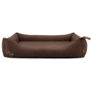 Rudelkönig Hundebett Koye orthopädisch - mit Memory Foam, robust & waschbar braun L