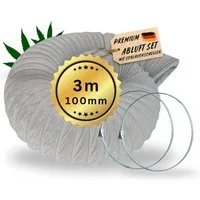 TronicXL Flexschlauch 3m Abluftschlauch Grow 100mm Set für Lüfter Grower Schrank Growbox