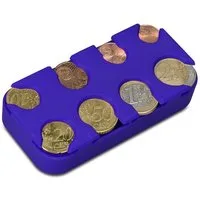kwmobile Geldkassette Münzbox für Euro Münzen (1 St), 8 Fächer von 1 Cent bis 2 Euro - Münzhalter Münzsammler
