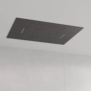 Steinberg Serie 390 Sensual Rain Regenpaneel, 800 mm x 600 mm, 3- Strahlarten, matt black, 390 6831 390 6831 S