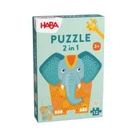 Puzzle 2 in 1 Elefant