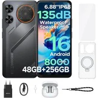 DOOGEE M30 Android 16 Handy, Kopfhörer, IP68, 6,88"mit Lautsprecher 256GB Smartphone (48(6+48)+256GB, 2TB, Dual-SIM, 135dB, NFC/Fingerabdruck/Face ID)