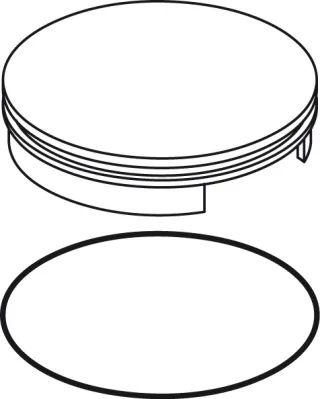 Ideal Standard Griffkappe mit ISI-Logo, Chrom F961027AA