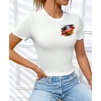 RMK T-Shirt Damen Shirt Top Trikot Fan Fußball Deutschland Germany EM WM 2024 aus Baumwolle