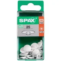 SPAX Abdeckkappe Spax Abdeckkappen weiß zum stecken - 25 Stk.