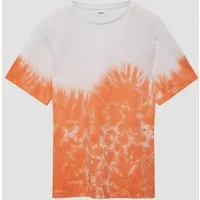 s.Oliver Kurzarmshirt T-Shirt T-Shirt mit Batikmuster und überschnittenen Schultern