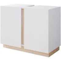 Vicco Waschbeckenunterschrank Gloria, Weiß/Sonoma, 70.4 x 55.5 cm mit 2 Türen (1-St)