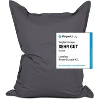 Lumaland Sitzsack XXL Bean Bag Riesen-Sitzkissen 380L 140x180cm Special Edition, Wasserfester Indoor & Outdoor BeanBag mit EPS-Perlen