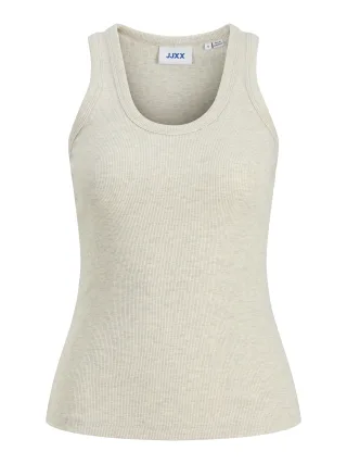 JJXX - JXFRIDA SL U-NECK TOP JRS NOOS Oatmeal - Gr. - S