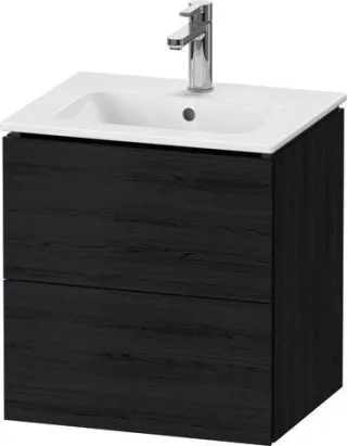 Duravit L-Cube Waschtischunterbau wandhängend Eiche Schwarz Matt 520x421x550 mm - LC621801616 LC621801616