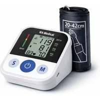 IEA Medical Oberarm-Blutdruckmessgerät ZK-B869, LCD-Display, mit Arrhythmie-Anzeige, mit WHO-Indikator, 2 Nutzer × 99 Speicher, Manschette 22-42 cm