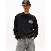 Tommy Jeans Sweatshirt TJM RWB FLAG Rundhals, regular fit, Print, Rippbündchen