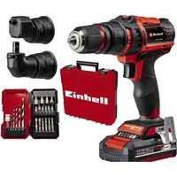 Einhell Akku-Bohrschrauber Einhell TE-CD 18/45 3X-Li+22 / 18V 2,0 Ah-Akku, Ladegerät, 18 V, (45 Nm,22-tlg.Bitset + E-Box)