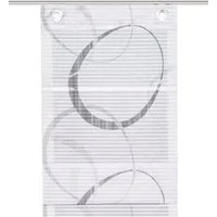HOME WOHNIDEEN Magnetrollo Magnetrollo Vitus mit aufgedruckten Kreisen Farbe: grau, mit Bohren, bedruckt