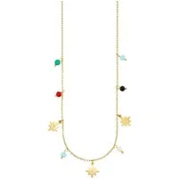 Aniston JEWELRY & WATCHES Edelstahlkette gelbgoldfarben mit bunten Steinen, mit Zirkonia (synth)