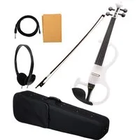 Classic Cantabile E-Violine Classic Cantabile EV-90WH 4/4 E-Violine weiß, Tonabnehmersystem mit 9V-Blockbatterie