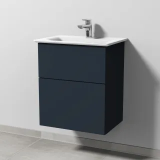 Sanipa 3way Waschtischunterbau zu Ideal Standard Connect Air Waschtisch mit 2 Auszügen, Marine-Matt SP6401R