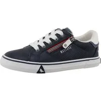 Mustang Shoes Inken Sneaker Freizeitschuh, Halbschuh, Schnürschuh mit Logoschriftzügen