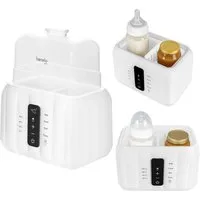 lionelo Babyflaschenwärmer THERMUP DUO, 6in1-Funktion/Doppelkammer/Touchpanel/Abschaltautomatik
