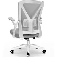 Adormii Bürostuhl Bürostuhl mit klappbaren Armlehnen,Ergonomischer Bürostuhl (Drehstuhl 360° mit Höhenverstellbarer Lendenwirbelstütze,Verstellbarer gepolsterten Armlehnen,Wippfunktion bis 125°,geräuscharmen Rollen,Höhenverstellbar), Atmungsaktiver N