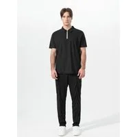 YOUTHUP Sportanzug, Herren Freizeitanzug Poloshirt mit Reißverschluss und Jogginghose