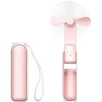 Ikonka Handventilator Mini Akku Handventilator faltbar USB-C 1200 mAh, Faltbar, Powerbank, bis 8 Std. Laufzeit, USB-C, 2-in-1 Design