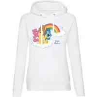 Blondie & Brownie Hoodie Damen Glücksbärchis Care Bears Hab-Dich-lieb Bärchis Wolkenland Damen Hoodie Glücksbärchis Wolkenland Motiv Baumwollmix Regular Fit