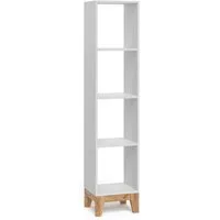 VitaliSpa® Bücherregal Malia, Weiß/Artisan, 35.2 x 159.5 cm, 1-tlg.