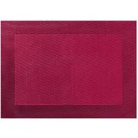 ASA SELECTION Platzset Asa Tischset mit gewebtem Rand Granatapfelrot (46 x 33 cm)
