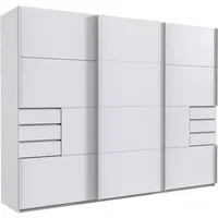 Wimex Schwebetürenschrank Saigon, mit kompletter Innenausstattung, Made in Germany Kleiderschrank 3-türig, 270cm breit, mit 6 praktischen Außenschubladen
