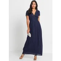 bonprix Maxikleid aus Viskose, mit gehäkelter Spitze, figurumspielende Passform