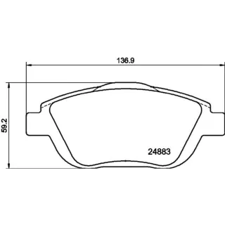 Hella Bremsbel?ge vorne Citroen DS Opel Peugeot 8DB355014-551