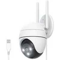 Topcony Überwachungskamera 5G/2,4GHz Überwachungskamera Aussen 2K 5MP WLAN Kamera Überwachung (Aussen, Außenbereich, Outdoor, außen, 355°/120° PTZ, 24/7 Aufnahme,Nachtsicht in Farbe,Cloud-Speicher, 1-tlg., WiFi PTZ IP Kamera Outdoor Mit Mensch Bewegu