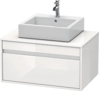 Duravit Ketho Konsolenwaschtischunterbau wandhängend Weiß Hochglanz 800x550x426 mm - KT669402222 KT669402222