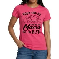 Spreadshirt T-Shirt Geschenk Mutter, Mama Ist Die Beste Frauen T-Shirt (1-tlg)