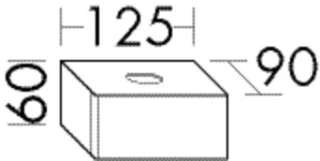 Burgbad kleine Box mit Deckel 60x125x90, ACBZ013 ACBZ013