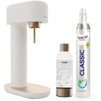 mySoda Wassersprudler Mysoda Ruby 2.0 Wassersprudler Basispaket, Mattes Alu-Design, inkl. CO2 & Flasche, stromloser Betrieb
