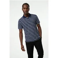 Jack & Jones Poloshirt JPRBLUADAM SS STRIPED POLO mit Streifen Muster