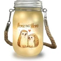 speecheese Dekolicht Igel Solarlicht mit Spruch Home Sweet Home