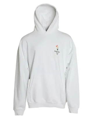 Olympische Fackel Logo Hoodie Oversized Strickwaren