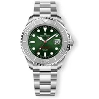 Gigandet Automatikuhr OCEAN KING, Made in Germany, Saphirglas, Edelstahl-Inlay, Swiss SuperLuminova